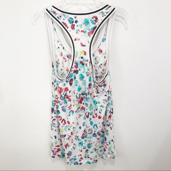 JUICY COUTURE Colorful Watercolor Ribbed Racerback Tank Top Size XS - Picture 2 of 7